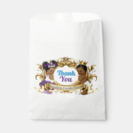 Elegant Royal African Gender onthulling Paars & Bl Bedankzakje