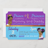 Elegant Royal African Gender onthulling Paars & Bl Kaart (Achterkant)