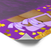 Elegant Royal African Gender onthulling Paars & Bl Poster (Hoek)