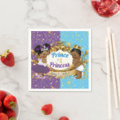 Elegant Royal African Gender onthulling Paars & Bl Servet (Insitu)