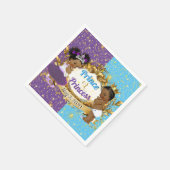 Elegant Royal African Gender onthulling Paars & Bl Servet (Hoek)