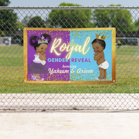 Elegant Royal African Gender onthulling Paars & Bl Spandoek (Insitu)