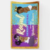 Elegant Royal African Gender onthulling Paars & Bl Spandoek (Verticaal)