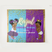 Elegant Royal African Gender onthulling Paars & Bl Wandkleed (Voorkant (horizontaal))