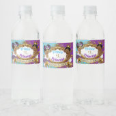 Elegant Royal African Gender onthulling Paars & Bl Waterfles Etiket (Flessen)