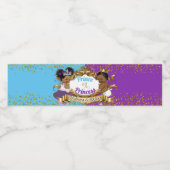 Elegant Royal African Gender onthulling Paars & Bl Waterfles Etiket (Enkel label)