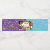 Elegant Royal African Gender onthulling Paars & Bl Waterfles Etiket (Enkel label)