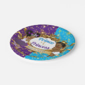 Elegant Royal African Paars & Blue Gender Reopenba Papieren Bordje (Gekanteld)