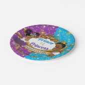 Elegant Royal African Paars & Blue Gender Reopenba Papieren Bordje (Gekanteld)