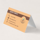 Elegant ROYAL Bakery Pastry Chef gevouwen Visitekaartje (Achterkant)