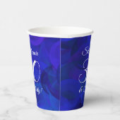 Elegant Royal Blue 30 en Flirty Birthday Party Papieren Bekers (Rechts)