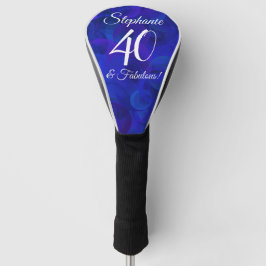 Elegant Royal Blue 40 en Fabulous Birthday Party Golfheadcover
