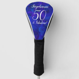 Elegant Royal Blue 50 en Fabulous Birthday Party Golfheadcover