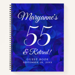 Elegant Royal Blue 55 & Gepensioneerd Pensioenfees Notitieboek