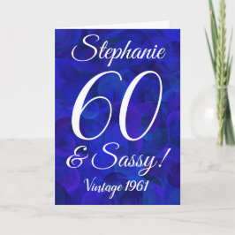 Elegant Royal Blue 60 en Sassy Birthday Kaart