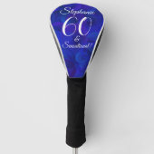 Elegant Royal Blue 60 en Sensational Birthday Golfheadcover (Voorkant)