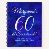 Elegant Royal Blue 60 en Sensational Birthday Notitieboek (Voorkant)