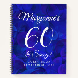 Elegant Royal Blue 60 & Sassy Birthday Party Notitieboek
