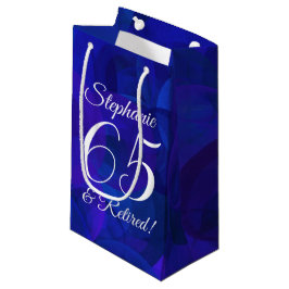 Elegant Royal Blue 65 & Gepensioneerd Pensioenfees Klein Cadeauzakje