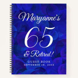 Elegant Royal Blue 65 & Gepensioneerd Pensioenfees Notitieboek
