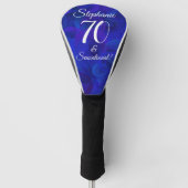 Elegant Royal Blue 70 en Sensational Birthday Golfheadcover (Voorkant)