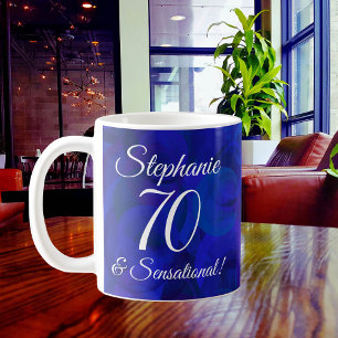 Elegant Royal Blue 70 en Sensational Birthday Koffiemok