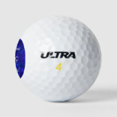 Elegant Royal Blue 80 & Amazing Birthday Party Golfballen (Logo)