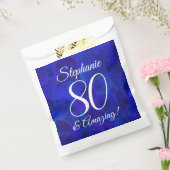 Elegant Royal Blue 80 en Amazing Birthday Party Bedankzakje (Gezegeld)