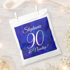 Elegant Royal Blue 90 en Nonstop Birthday Party Bedankzakje