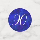 Elegant Royal Blue 90 en Nonstop Birthday Party Confetti (Kleine voorkant)