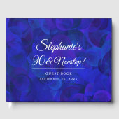 Elegant Royal Blue 90 en Nonstop Birthday Party Gastenboek (Voorkant)