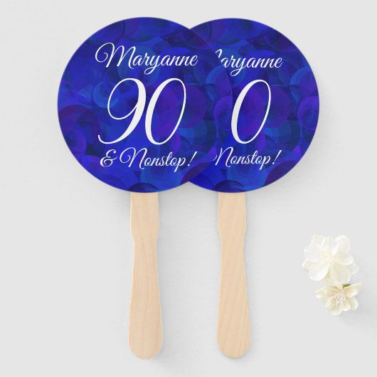 Elegant Royal Blue 90 en Nonstop Birthday Party Handwaaier