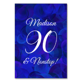 Elegant Royal Blue 90 en Nonstop Birthday Party Kaart