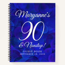 Elegant Royal Blue 90 en Nonstop Birthday Party Notitieboek