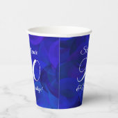 Elegant Royal Blue 90 en Nonstop Birthday Party Papieren Bekers (Rechts)