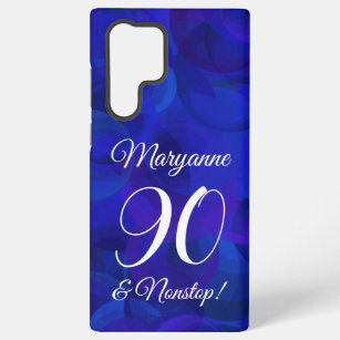 Elegant Royal Blue 90 en Nonstop Birthday Party Samsung Galaxy Hoesje