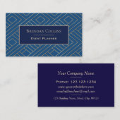 Elegant Royal Blue Abstract Visitekaartje (Voorkant / Achterkant)