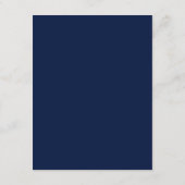 Elegant Royal Blue Bloemen Details RSVP QR Code Informatiekaartje (Achterkant)