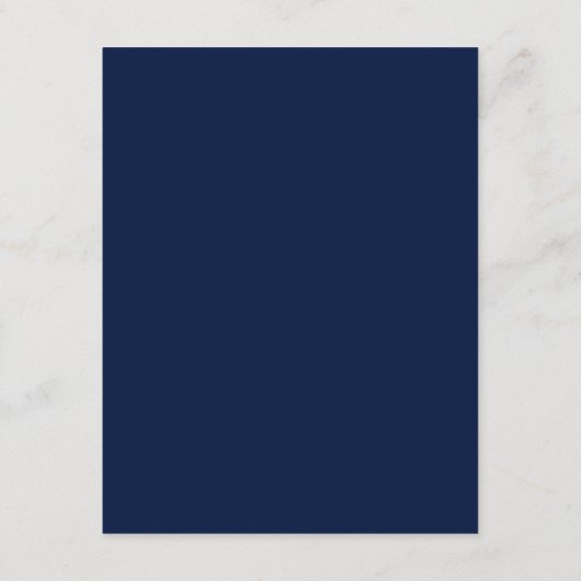 Elegant Royal Blue Bloemen Details RSVP QR Code Informatiekaartje (Achterkant)