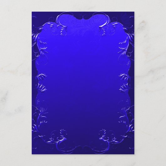 Elegant Royal Blue bruiloft details behuizing Kaar Informatiekaartje (Achterkant)