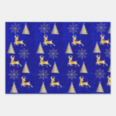 Elegant Royal Blue Christmas Inpakpapier Vel (Voorkant 2)