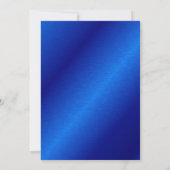 Elegant Royal Blue en Gold Afstuderen Kaart (Achterkant)