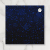 Elegant Royal Blue en Gold Baubles Merry Kerstmis Bedankjes Labels (Achterkant)