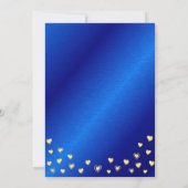 Elegant Royal Blue en Gold Class 2025 Afstuderen Kaart (Achterkant)