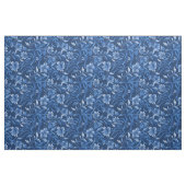 Elegant Royal Blue Floral Design Stof (Fat Quarter)