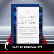 Elegant Royal Blue Gala Fondsenwervingsevenement