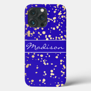 Elegant Royal Blue Glitter iPhone 13 Pro Hoesje