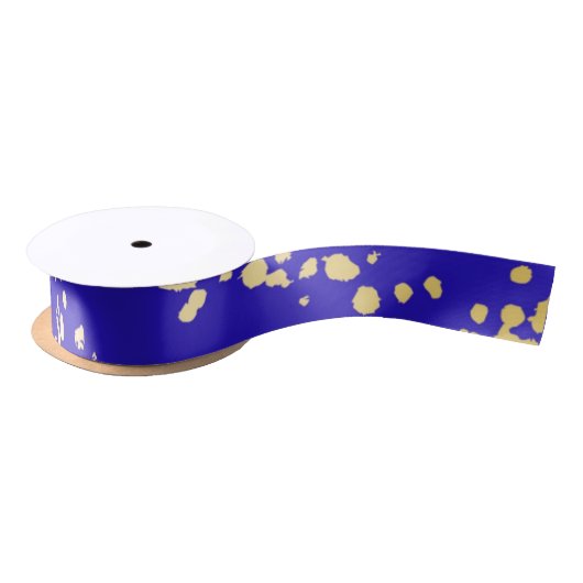 Elegant Royal Blue Glitter Ribbon Satijnen Lint (Spoel)