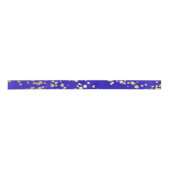 Elegant Royal Blue Glitter Ribbon Satijnen Lint (Voorkant)
