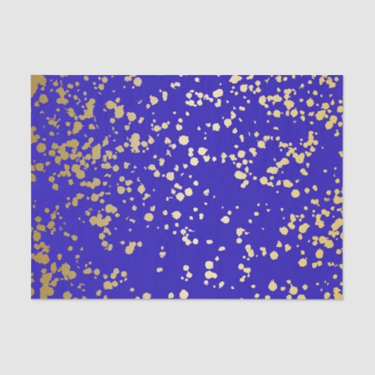 Elegant Royal Blue Glitter Tissue Paper Tissuepapier (Voorkant)